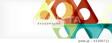 Geometric background, circles and triangles shapes banner. Illustration for business brochure or Geometric background, circles and triangles shapes banner. Illustration for business brochure or 43300712