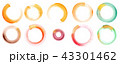 Painted circles with golden elements 43301462