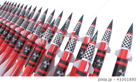 Nuclear missiles. 3D render 43301895