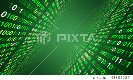 01 or binary data on the computer screen isolated on green backg 01 or binary data on the computer screen isolated on green backg 43302287