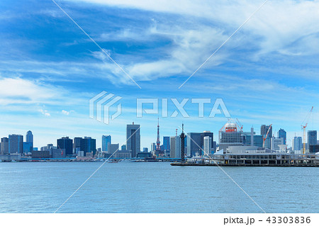 東京タワーと建設中の晴海ふ頭公園のオリンピック選手村 東京タワーと建設中の晴海ふ頭公園のオリンピック選手村 43303836