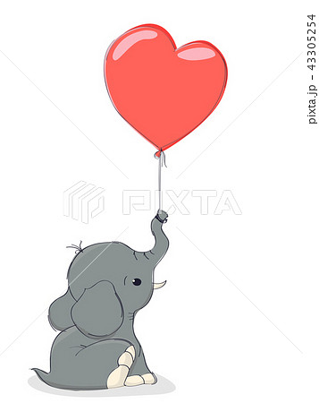 Elephant and balloon.epsのイラスト素材 [43305254] - PIXTA