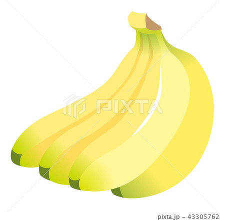 バナナ 白背景のイラスト素材