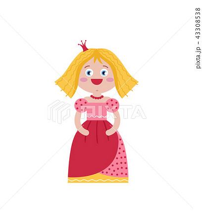 Cute queen in red dress. 43308538
