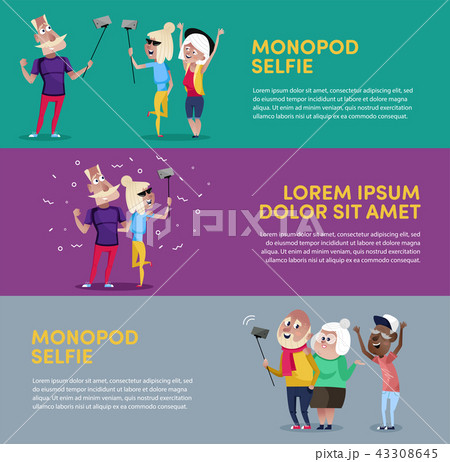 Creative poster for people using monopod 43308645