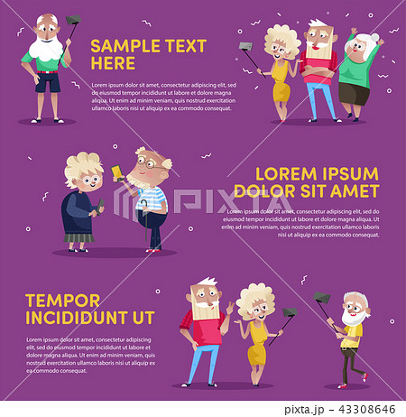Design of people using gadgets in poster 43308646
