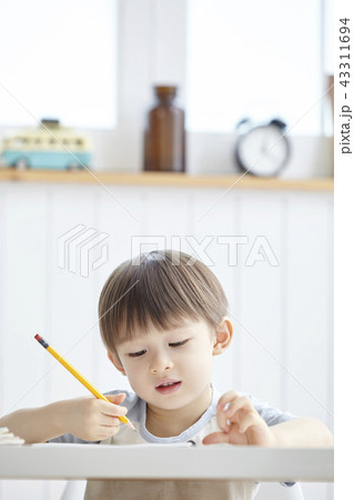 幼児 アメリカ人 鉛筆 43311694