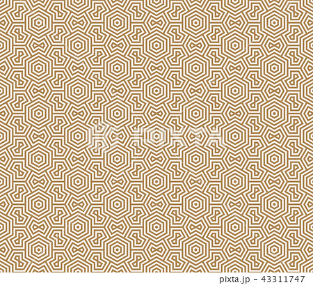 Seamless pattern based on Japanese ornament Kumiko Seamless pattern based on Japanese ornament Kumiko 43311747