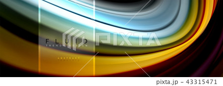 Fluid colors abstract background colorful poster, twisted liquid design on black, colorful marble or 43315471