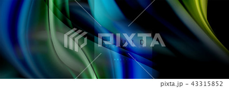 Rainbow fluid abstract shapes, liquid colors design, colorful marble or plastic wavy texture 43315852