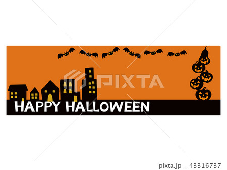 ハロウィンのバナー。ジャックオーランタンのバナー。 43316737