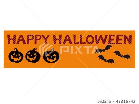 ハロウィンのバナー。ジャックオーランタンのバナー。 43316742