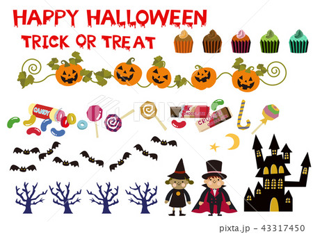 ハローウィーン用のパーツ素材。秋の装飾用。 ハローウィーン用のパーツ素材。秋の装飾用。 43317450