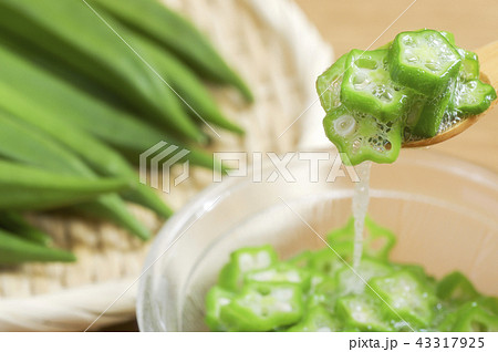 オクラ　粘々イメージ 43317925