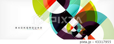 Vector circular geometric abstract background 43317955