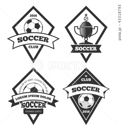 Soccer logo templates collection isolated white Soccer logo templates collection isolated white 43318793