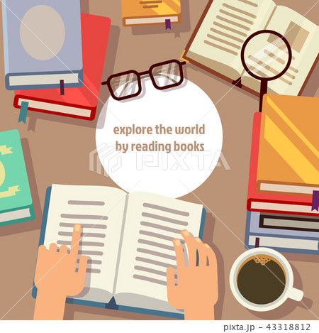 Books reading vector concept 43318812