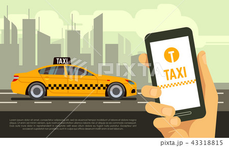 Taxi mobile app service 43318815