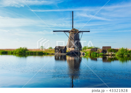 Windmills at Kinderdijk in Holland. Netherlands 43321928