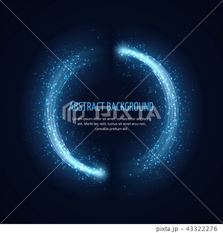 Glittering star dust circle vector frame 43322276