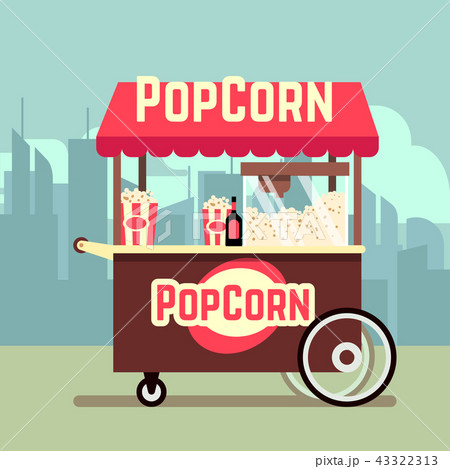 pop corn machine cart