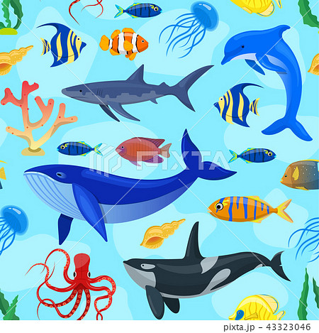 pattern with ocean animals 43323046