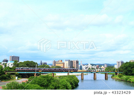 岡崎市内を走行する名鉄電車 岡崎市内を走行する名鉄電車 43323429