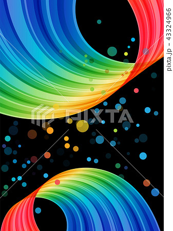 Colorful abstract element on black background Colorful abstract element on black background 43324966