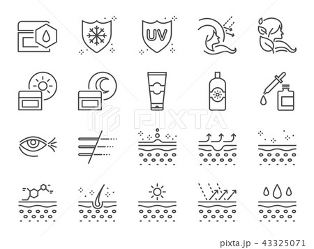 Skin care icon set. 43325071