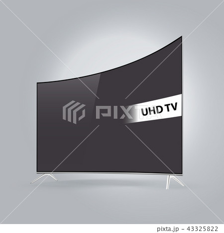 Curved smart LED TV series isolated on gray back Curved smart LED TV series isolated on gray back 43325822