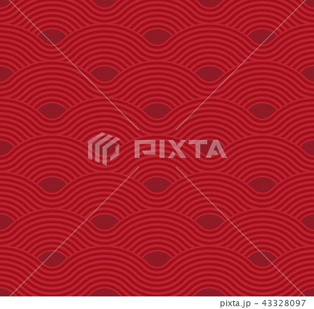 Abstract wave pattern. Red ripple background....のイラスト素材 [43328097] - PIXTA