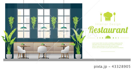 Interior background , modern restaurant scene Interior background , modern restaurant scene 43328905