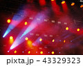 Several red stage lights in the dark 43329323