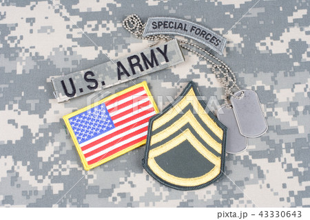 US ARMY Staff Sergeant rank patch, special forces 43330643