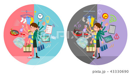 flat type school girl Green Blazer_mulch task 43330690