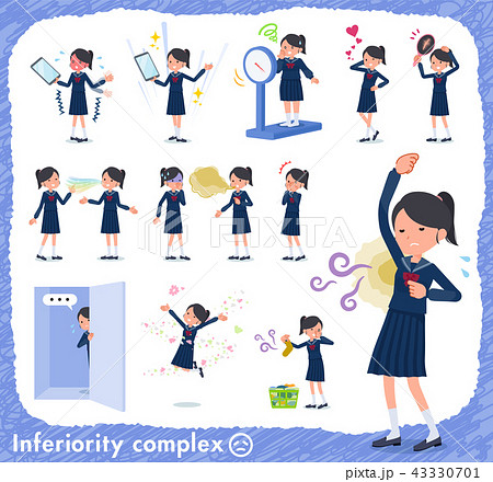 flat type school girl Sailor suit_complex 43330701