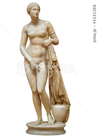 Ancient marble statue of Venus isolated on white Ancient marble statue of Venus isolated on white 43331368