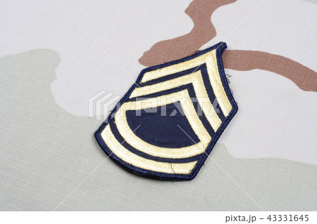US ARMY Sergeant First Class rank patch on uniform 43331645