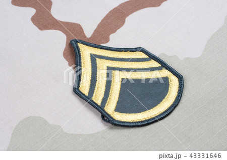 US ARMY Staff Sergeant rank patch on uniform 43331646