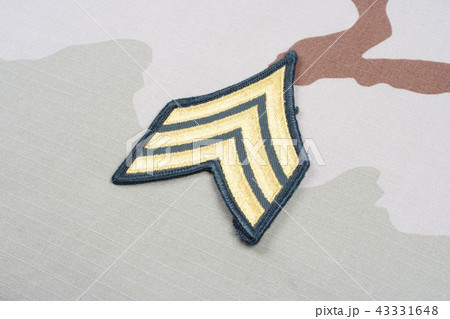 US ARMY Sergeant rank patch on desert uniform 43331648