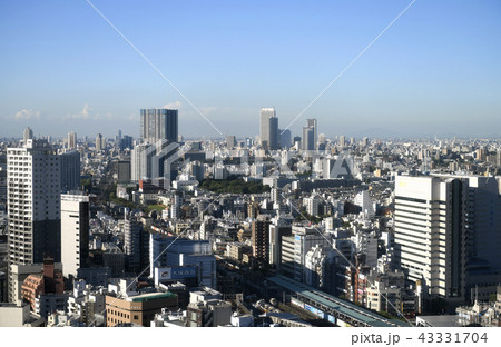 日本の東京都市景観　池袋や新大久保などの街並みを望む 43331704