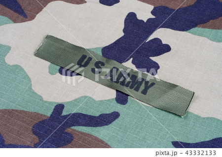 US ARMY branch tape on woodland camouflage uniform 43332133