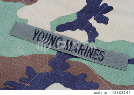 US YOUNG MARINES branch tape on camouflage uniform 43332147