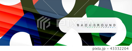 Geometric background, circles and triangles shapes banner. Illustration for business brochure or 43332204