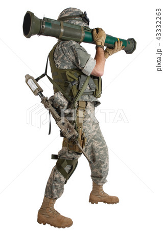 US ARMY soldier with AT4 rocket launcher 43332263