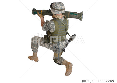US ARMY soldier with AT4 rocket launcher 43332269