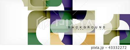 Colorful squares composition abstract banner. Illustration for business brochure or flyer 43332272