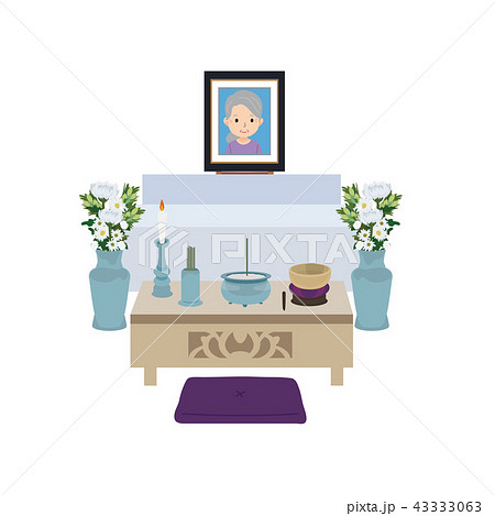 自宅葬 イラスト 家族葬のイラスト素材