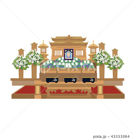 葬儀　祭壇　イラスト 43333064