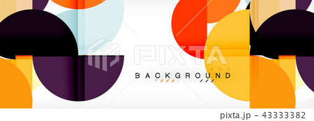 Modern geometrical abstract background - circles. Business or technology presentation design 43333382